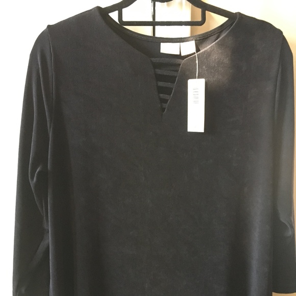 Chico's Travelers Neck Detail Top - Picture 2 of 2